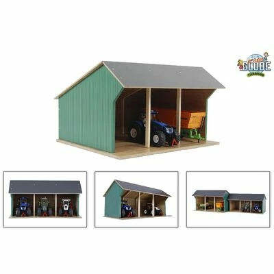 Kids Globe Hangar de ferme pour tracteurs jouet Petit 1:32 Bois 610192 3 Kids Globe Hangar de ferme pour tracteurs jouet Petit 1:32 Bois 610192