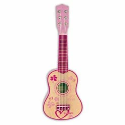 Bontempi Guitare en bois à 6 cordes pour enfants Rose 55 cm