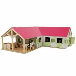 Jouets Soldes 38 Kids Globe Écurie de chevaux 1:24 Rose