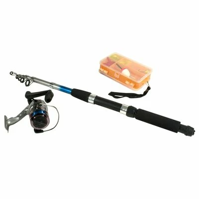 Game on Fishing Ensemble de canne à pêche télescopique jouet 2,1 m 3 Game on Fishing Ensemble de canne à pêche télescopique jouet 2,1 m