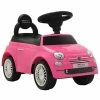 VidaXL Voiture à chevaucher Fiat 500 Rose -Jouets Soldes image 1 80217