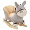 VidaXL Âne à bascule avec dossier Peluche 60 x 32 x 55 cm Gris -Jouets Soldes image 1 80222