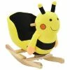 VidaXL Bourdon à bascule avec dossier Peluche 60 x 32 x 57 cm Jaune -Jouets Soldes image 1 80223