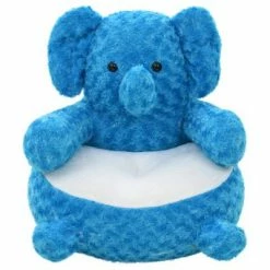 VidaXL éléphant en peluche Bleu