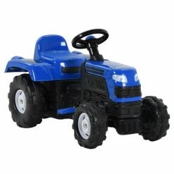 VidaXL Tracteur avec pédales pour enfants Bleu