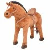 VidaXL Jouet en peluche Cheval Marron