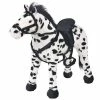 VidaXL Jouet en peluche Cheval Noir et blanc XXL -Jouets Soldes image 1 91326
