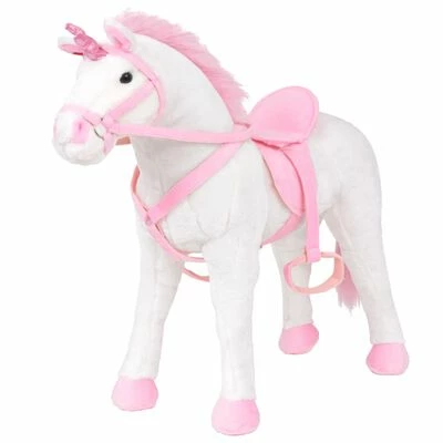 VidaXL Jouet en peluche Licorne Blanc et rose XXL 3 VidaXL Jouet en peluche Licorne Blanc et rose XXL