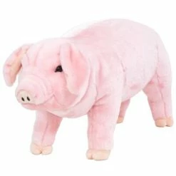 VidaXL Jouet en peluche Cochon rose XXL