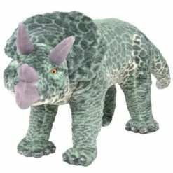 VidaXL Jouet en peluche Dinosaure Tricératops Vert XXL