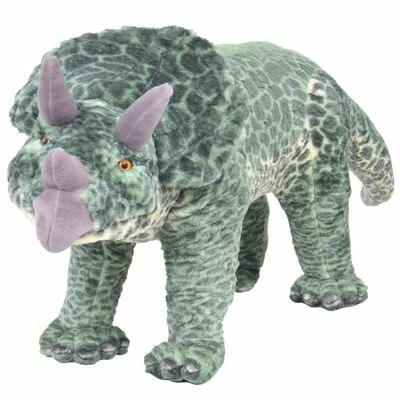 VidaXL Jouet en peluche Dinosaure Tricératops Vert XXL 3 VidaXL Jouet en peluche Dinosaure Tricératops Vert XXL