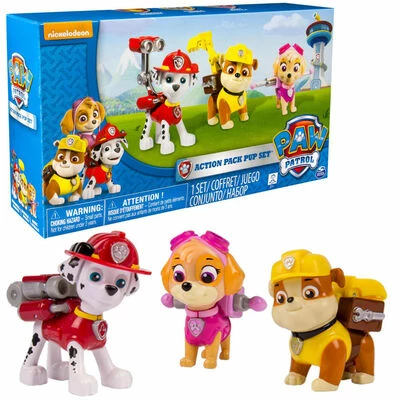 Paw Patrol Pack d'action Chiots Marshall/Skye/Rubble 4 Paw Patrol Pack d'action Chiots Marshall/Skye/Rubble – Image 2