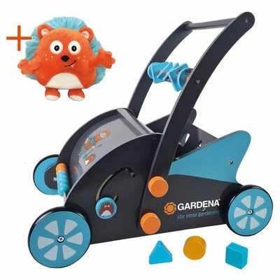 GARDENA Tondeuse à gazon jouet en bois Bleu et noir 3 GARDENA Tondeuse à gazon jouet en bois Bleu et noir