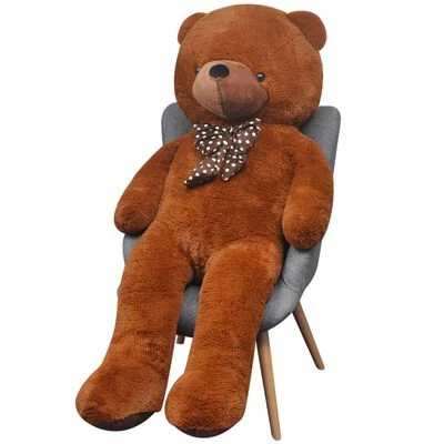 VidaXL Ourson en peluche XXL Marron 160 cm 4 VidaXL Ourson en peluche XXL Marron 160 cm – Image 2