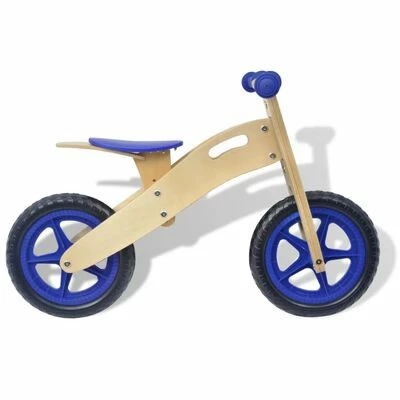 VidaXL Vélo d’équilibre en bois bleu 4 VidaXL Vélo d’équilibre en bois bleu – Image 2