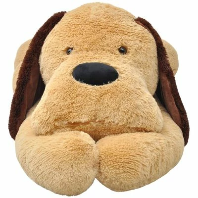VidaXL Chien-jouet en peluche 160 cm Marron 4 VidaXL Chien-jouet en peluche 160 cm Marron – Image 2