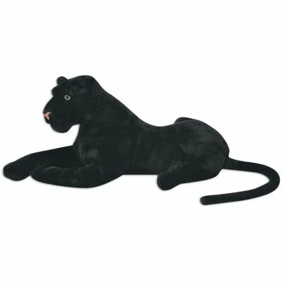 VidaXL Panthère en peluche Noir XXL 4 VidaXL Panthère en peluche Noir XXL – Image 2
