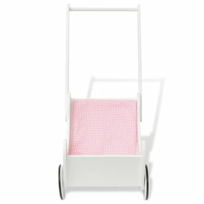 VidaXL Poussette pour poupée Bois 53 x 25,7 x 50 cm Blanc 4 VidaXL Poussette pour poupée Bois 53 x 25,7 x 50 cm Blanc – Image 2