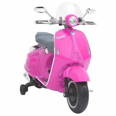 VidaXL Moto jouet électrique Vespa GTS300 Rose 4 VidaXL Moto jouet électrique Vespa GTS300 Rose – Image 2