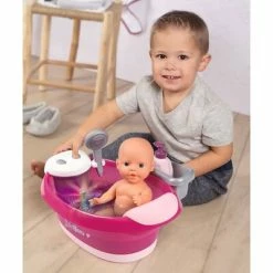 Smoby Baignoire de bébé-poupée 2 en 1 avec accessoires -Jouets Soldes image 3 439569
