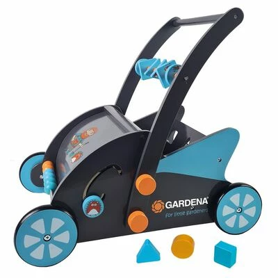 GARDENA Tondeuse à gazon jouet en bois Bleu et noir 5 GARDENA Tondeuse à gazon jouet en bois Bleu et noir – Image 3
