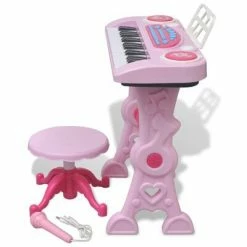 VidaXL Clavier jouet d'enfants et tabouret/microphone 37 touches Rose 10 VidaXL Clavier jouet d'enfants et tabouret/microphone 37 touches Rose -Jouets Soldes image 3 80118