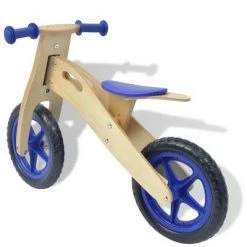VidaXL Vélo d’équilibre en bois bleu 10 VidaXL Vélo d’équilibre en bois bleu -Jouets Soldes image 3 80138