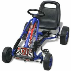VidaXL Kart à pédale avec siège ajustable Bleu 10 VidaXL Kart à pédale avec siège ajustable Bleu -Jouets Soldes image 3 80152