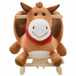 VidaXL Cheval à bascule avec dossier Peluche 60 x 32 x 50 cm Marron 9 VidaXL Cheval à bascule avec dossier Peluche 60 x 32 x 50 cm Marron -Jouets Soldes image 3 80221