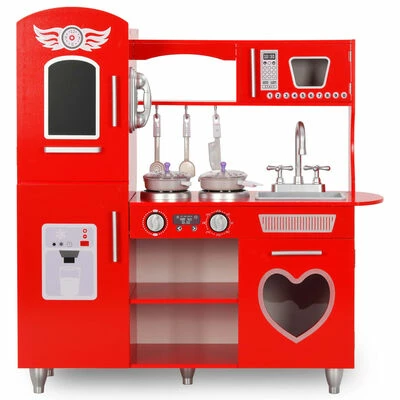 VidaXL Cuisine en jouet pour enfants MDF 84x31x89 cm Rouge 5 VidaXL Cuisine en jouet pour enfants MDF 84x31x89 cm Rouge – Image 3