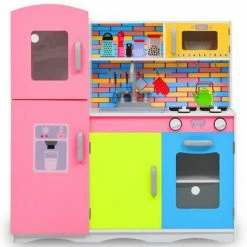 VidaXL Cuisine en jouet pour enfants MDF 80x30x85 cm Multicolore -Jouets Soldes image 3 80255