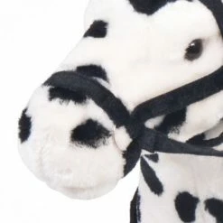 VidaXL Jouet en peluche Cheval Noir et blanc XXL -Jouets Soldes image 3 91326