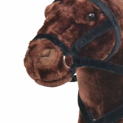 VidaXL Jouet en peluche Cheval Marron et noir XXL 5 VidaXL Jouet en peluche Cheval Marron et noir XXL – Image 3