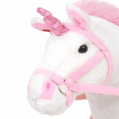 VidaXL Jouet en peluche Licorne Blanc et rose XXL 5 VidaXL Jouet en peluche Licorne Blanc et rose XXL – Image 3