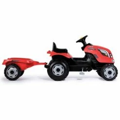 Smoby Tracteur à enfourcher enfant avec remorque Farmer XL Rouge -Jouets Soldes image 4 439591