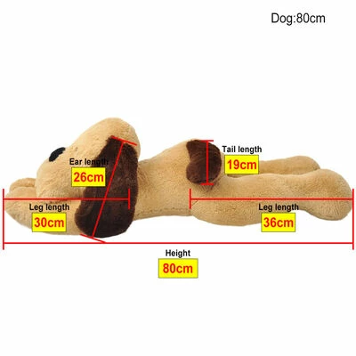 VidaXL Chien en peluche 80 cm Marron 6 VidaXL Chien en peluche 80 cm Marron – Image 4