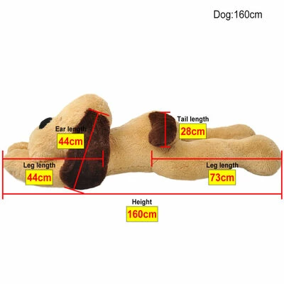 VidaXL Chien-jouet en peluche 160 cm Marron 6 VidaXL Chien-jouet en peluche 160 cm Marron – Image 4