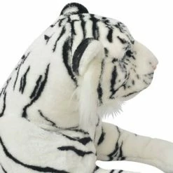 VidaXL Tigre en peluche Blanc XXL 10 VidaXL Tigre en peluche Blanc XXL -Jouets Soldes image 4 80164