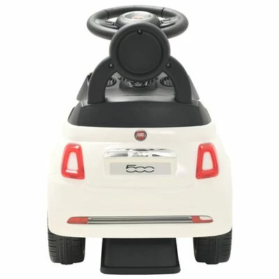 VidaXL Voiture à chevaucher Fiat 500 Blanche 6 VidaXL Voiture à chevaucher Fiat 500 Blanche – Image 4