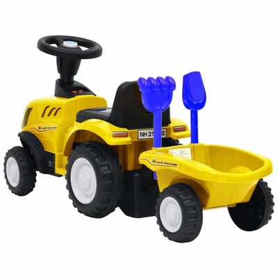 VidaXL Tracteur pour enfants New Holland Jaune 6 VidaXL Tracteur pour enfants New Holland Jaune – Image 4