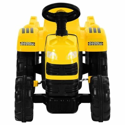 VidaXL Tracteur à pédales avec remorque pour enfants Jaune 6 VidaXL Tracteur à pédales avec remorque pour enfants Jaune – Image 4