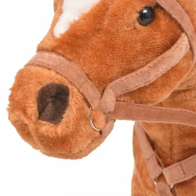 VidaXL Jouet en peluche Cheval Marron 6 VidaXL Jouet en peluche Cheval Marron – Image 4