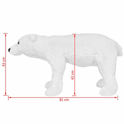 VidaXL Jouet en peluche Ours polaire Blanc XXL 6 VidaXL Jouet en peluche Ours polaire Blanc XXL – Image 4