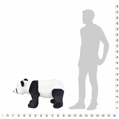 VidaXL Jouet en peluche Panda Noir et blanc XXL 6 VidaXL Jouet en peluche Panda Noir et blanc XXL – Image 4