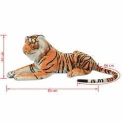 VidaXL Tigre en peluche Marron XXL -Jouets Soldes image 5 80163