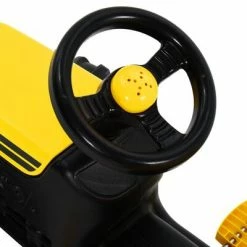 VidaXL Tracteur à pédales avec remorque pour enfants Jaune 12 VidaXL Tracteur à pédales avec remorque pour enfants Jaune -Jouets Soldes image 5 80377