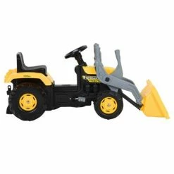 VidaXL Tracteur à pédales avec excavateur pour enfants Jaune et noir 12 VidaXL Tracteur à pédales avec excavateur pour enfants Jaune et noir -Jouets Soldes image 5 80380
