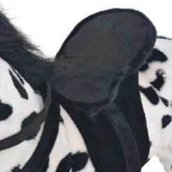 VidaXL Jouet en peluche Cheval Noir et blanc XXL -Jouets Soldes image 5 91326