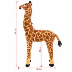 VidaXL Jouet en peluche Girafe Marron et jaune XXL -Jouets Soldes image 5 91336