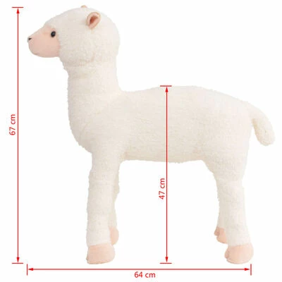 VidaXL Jouet en peluche Alpaga Blanc XXL 7 VidaXL Jouet en peluche Alpaga Blanc XXL – Image 5